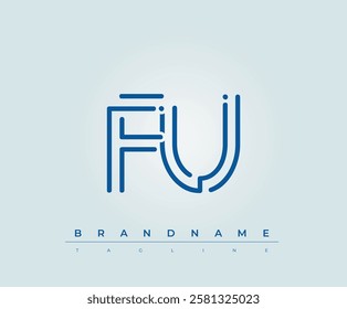 FU Technology Letter Logo Template. This tech letter logo is a graphic mark that uses letters to represent a technology company.