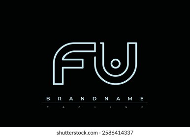 FU Technology Letter Logo Template. This tech letter logo is a graphic mark that uses letters to represent a technology company.