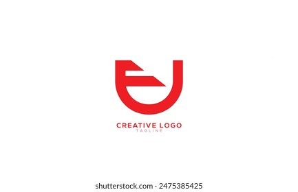 FU UF Abstractas inicial monograma letra alfabeto logo diseño