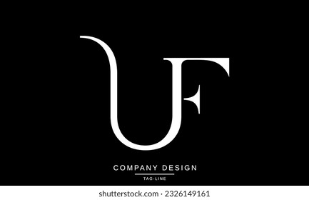 FU, UF, Abstract Letters Logo Monogram