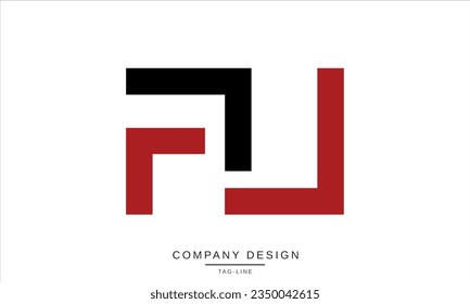 FU, UF, Abstract Letters Logo Monogram