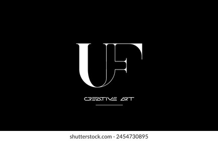 FU, UF, F, U abstract letters logo monogram