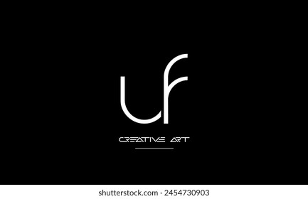 FU, UF, F, U abstract letters logo monogram