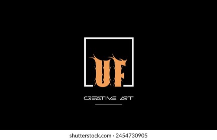 FU, UF, F, U abstract letters logo monogram