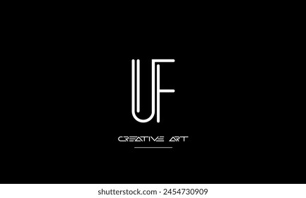 FU, UF, F, U abstract letters logo monogram