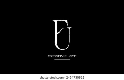 FU, UF, F, U abstract letters logo monogram