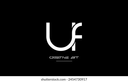 FU, UF, F, U abstract letters logo monogram