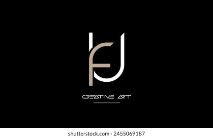 FU, UF, F, U abstract letters logo monogram