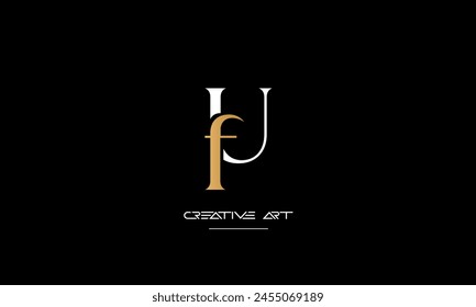 FU, UF, F, U abstract letters logo monogram