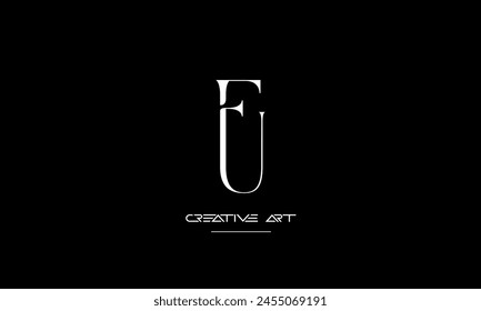 FU, UF, F, U abstract letters logo monogram