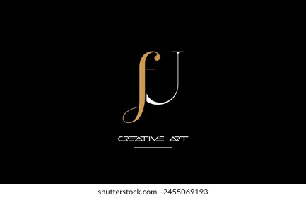 FU, UF, F, U abstract letters logo monogram