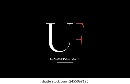 FU, UF, F, U abstract letters logo monogram