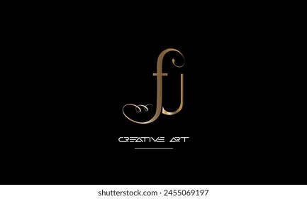 FU, UF, F, U abstract letters logo monogram