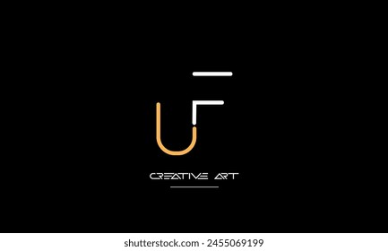 FU, UF, F, U abstract letters logo monogram