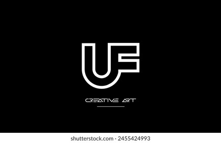 FU, UF, F, U abstract letters logo monogram