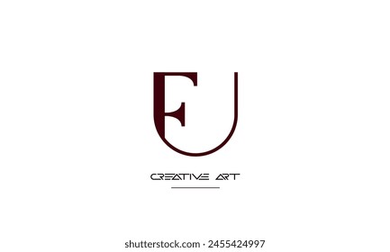 FU, UF, F, U abstract letters logo monogram