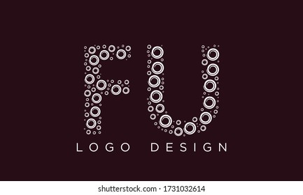 FU or UF letter logo. Unique attractive creative modern initial FU UF F U initial based letter icon logo
