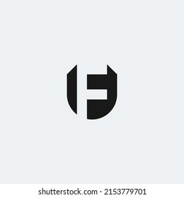 FU or UF monogram logo black and white.