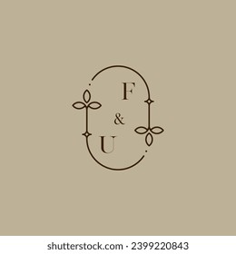 FU wedding initial logo in high quality professional design that will print well across any print media