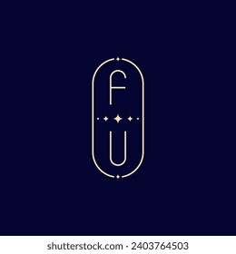 FU wedding lie monogram with high quality professional design that will print well across any print media
