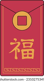 Fu Word Calligraphy and Red Envelope
