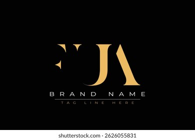 FUA abstract letter logo design. This logo is designed by three abstract letters.