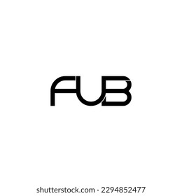 fub initial letter monogram logo design