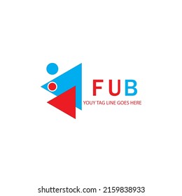 FUB letter logo creative design with vector graphic