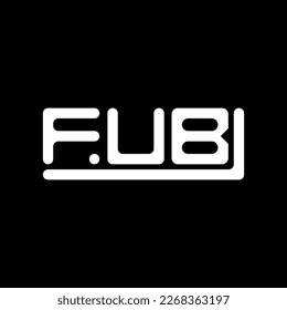 FUB letter logo creative design with vector graphic, FUB simple and modern logo.