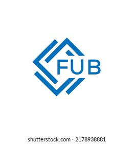 FUB letter logo design on white background. FUB creative  circle letter logo concept. FUB letter design.
