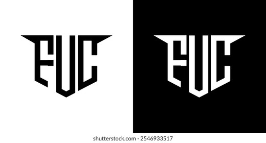 Diseño de logotipo de letra FUC con fondo blanco en ilustrador, estilo de superposición de fuente de alfabeto moderno de logotipo de Vector, diseños de caligrafía para logotipo, póster, invitación, etc.