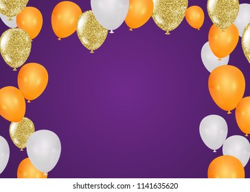Fuchsia balloons isolated - close up of inflated with helium balloons on ultra violet background