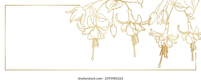 Fuchsia golden gradient on a white background .Close-up,isolated,macro,long