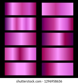 Fuchsia gradient  Collection colorful gradients and  glossy metal texture for design covers  banners  posters   other creative projects 