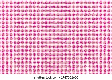 Gradación por semitono de Fuchsia. Los Puntos De Coral Pop. Pincel de degradado de vaciado. Pincel de Grunge Rosado. Punto De Cómic. Vector Simple. Punto Círculo Salmón. Tos Vintage rosado.