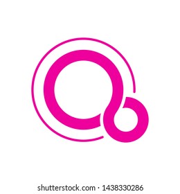 Fuchsia OS, Google Fuchsia Logo pink color on white background. Vector Illustration. EPS 10