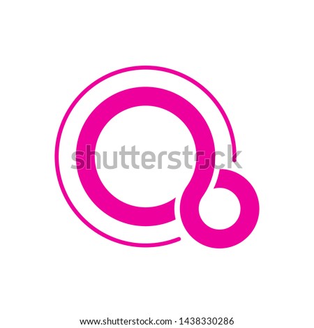 Fuchsia OS, Google Fuchsia Logo pink color on white background. Vector Illustration. EPS 10