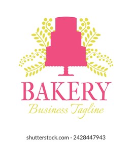 Fuchsia Pink Bakery and Cake Logo Design