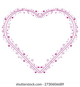 Marco borde corazón rosa