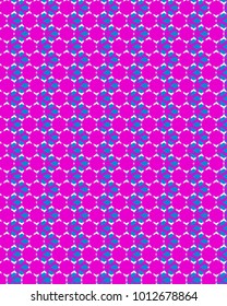 fuchsia reticular structure made from hexagons, decoration vector