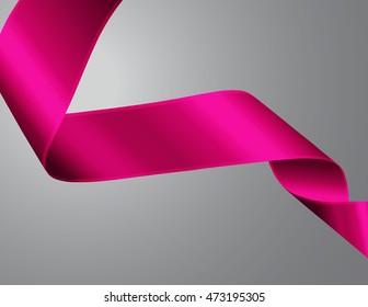 Fuchsia satin ribbon 