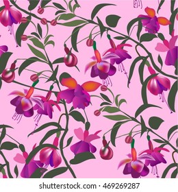 fuchsia, seamless pattern, vector