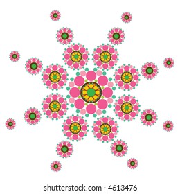 fuchsia snow flower (vector) - illustration