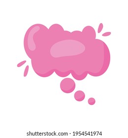 icono de comunicación de burbuja de habla en fucsia