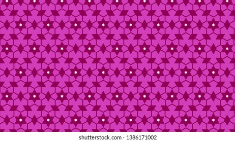 Fuchsia Star Pattern Background Vector