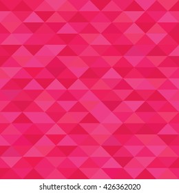 Fuchsia Triangle Geometric Pattern. Hot Pink Background Polygonal Texture.