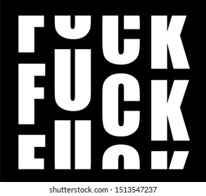 fuck logotype creative modern text design graphic vector illustration