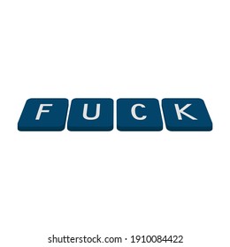 Fuck text logo vector graphics