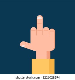 Fuck You Flat icon. Isolated Vector symbol