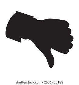 Fuck You Hand Gesture Solid Flat Vector Icon Isolated on White Background.
